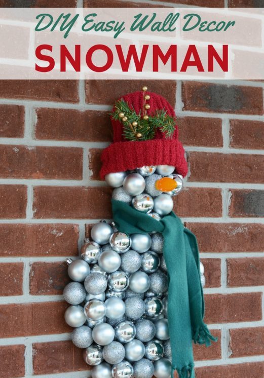 DIY Easy Snowman Wall Decoration
