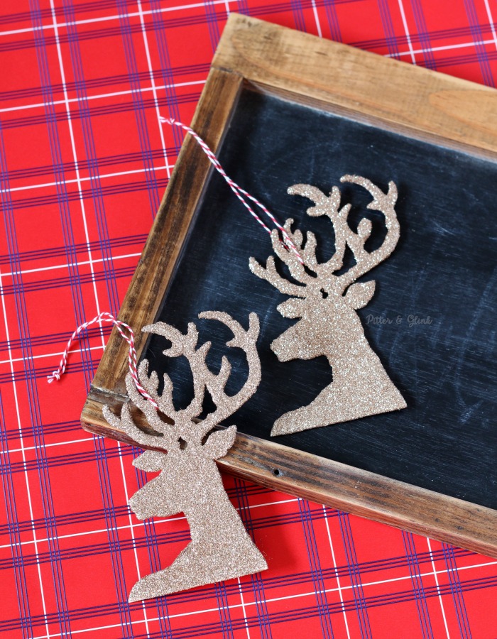 Easy DIY Glitter Reindeer Ornaments