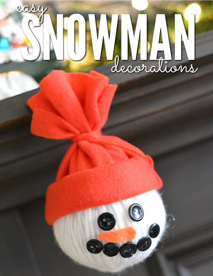 Homemade Snowman Decorations