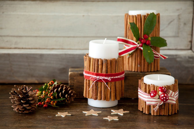DIY Cinnamon Christmas Candles Dwellingdecor