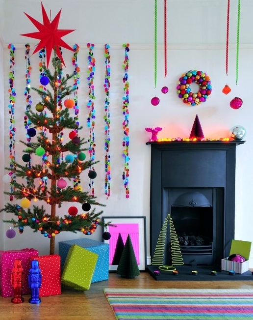 Living Room Decoration With Pop Colors