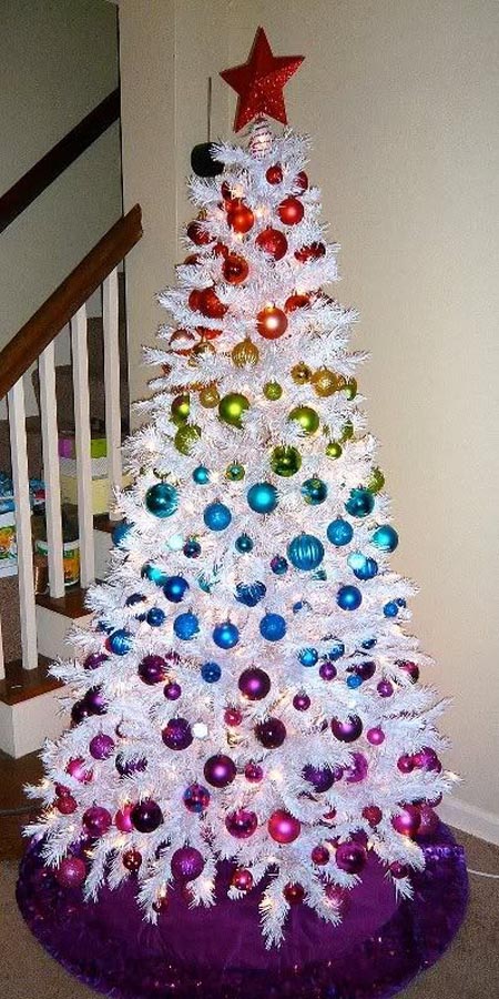 A Rainbow Christmas Tree dwellingdecor
