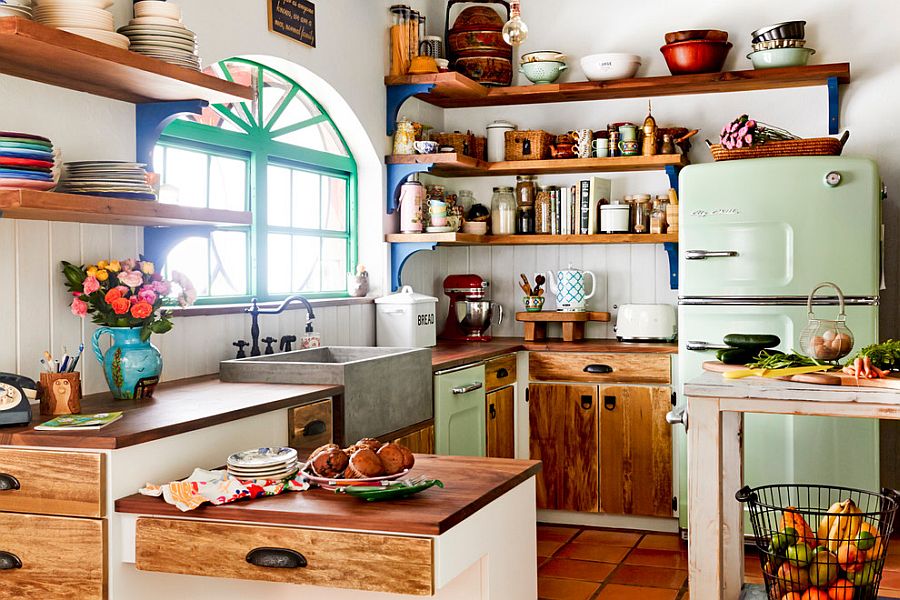 Creative Kitchen Island Idea For The Modern Eclectic Kitchen Dwellingdecor