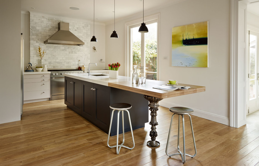 Eclectic Kitchen With Standout Kitchen Island Dwellingdecor