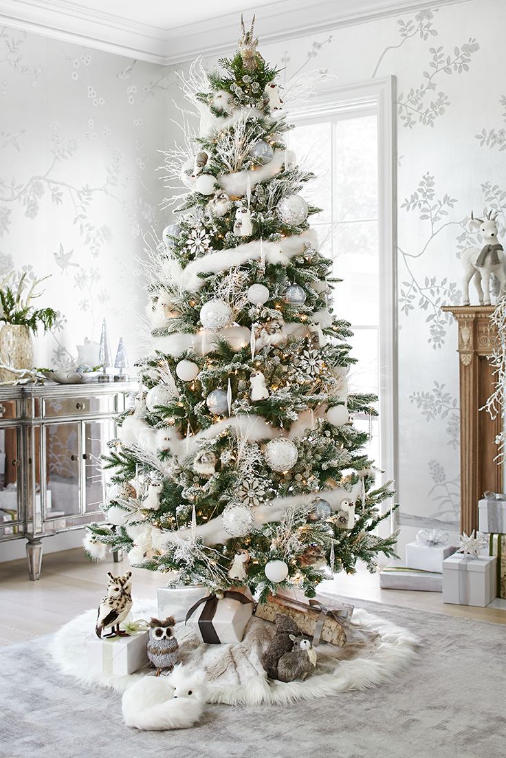 Frosted Silver Christmas Tree Dwellingdecor