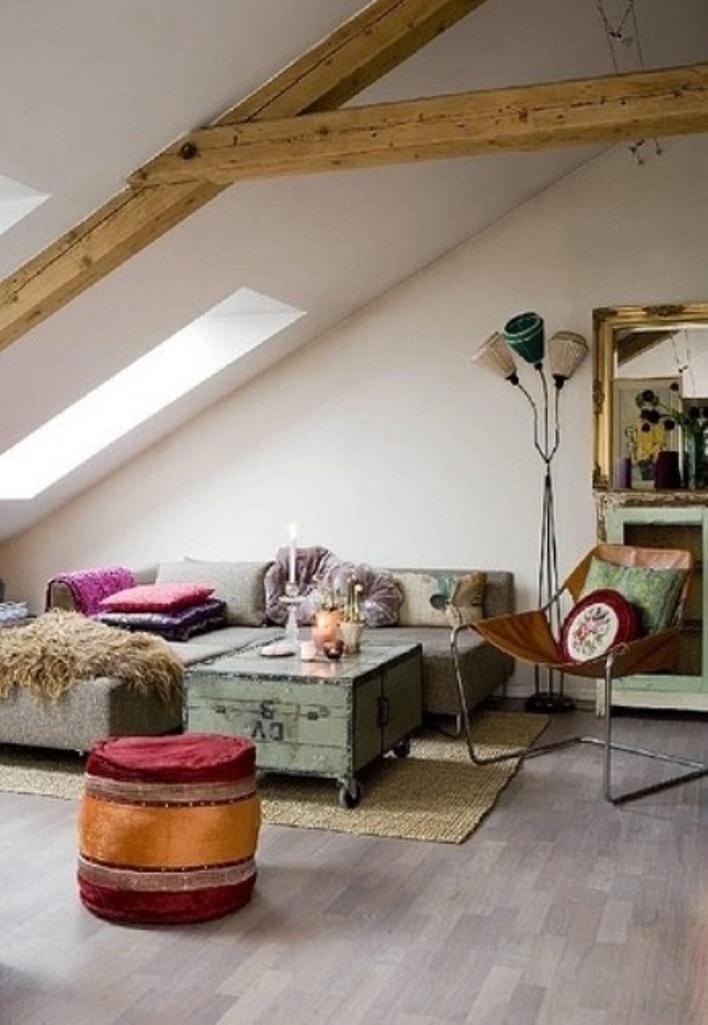 Attic Rustic Living Room dwellingdecor
