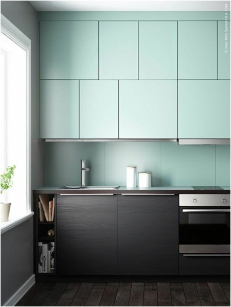 Monochrome Kitchen Design in Two Modern Colors