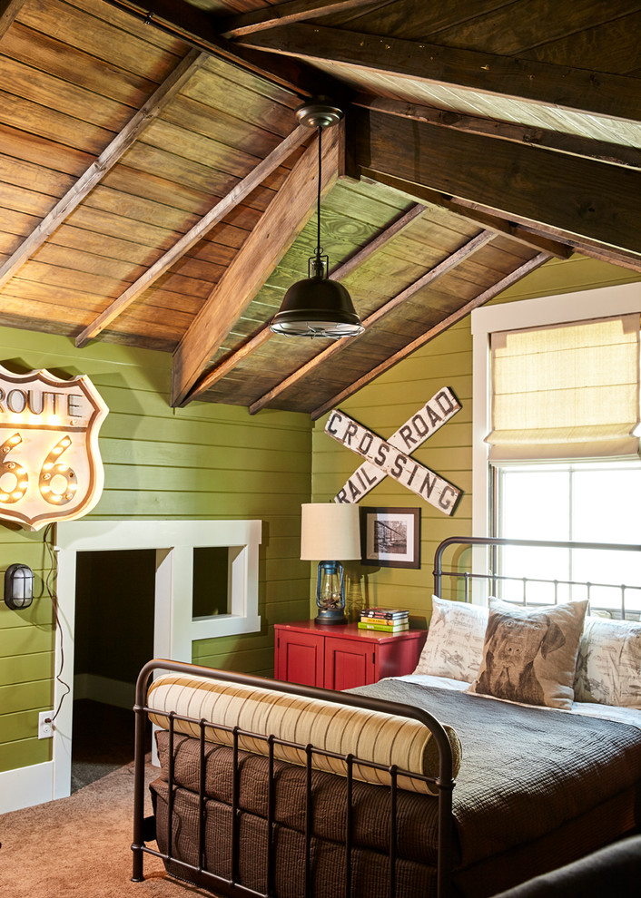 Farmhouse Kids Bedroom With Reclaimed Wood Walls Dwellingdecor