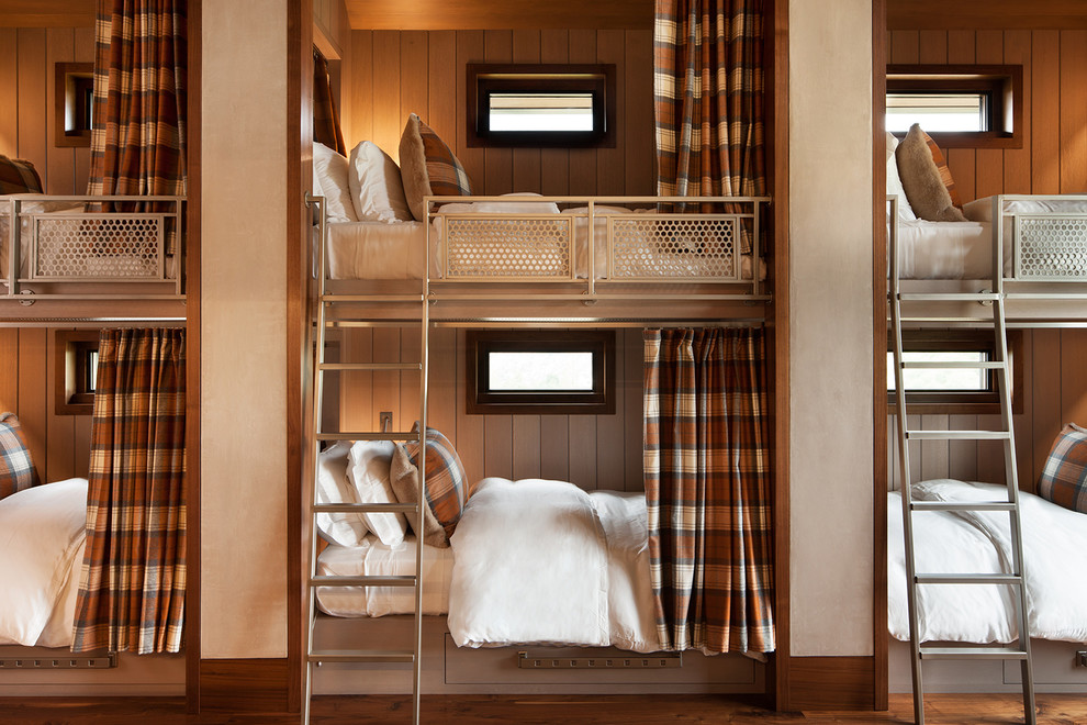Huge Rustic Bunk Beds With Private Curtains Dwellingdecor