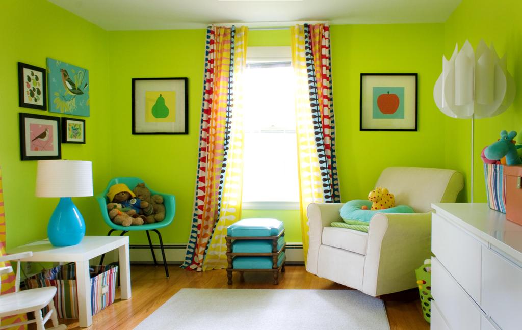 Kids Small Room With Colorful Curtain Dwellingdecor