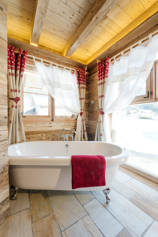 Rustic Bathroom With Beautiful View