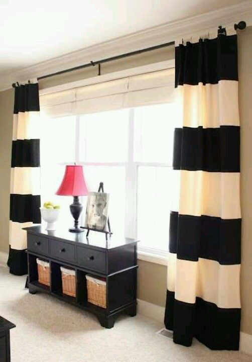 black living room curtain ideas Love these curtains Home Sweet Home Pinterest