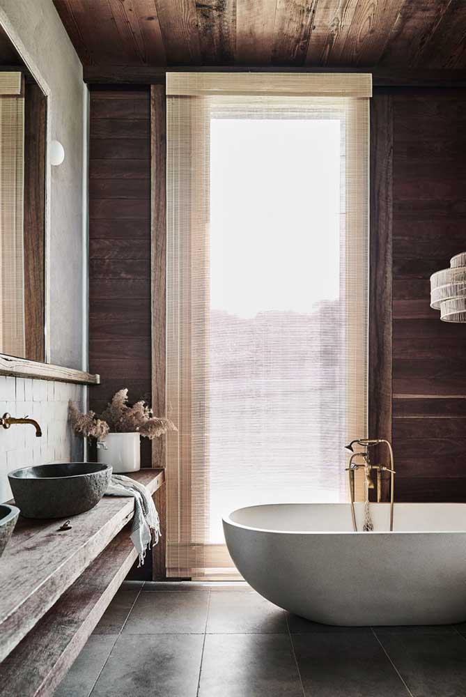25. Rustic and elegant bathroom. The face of a SPA.