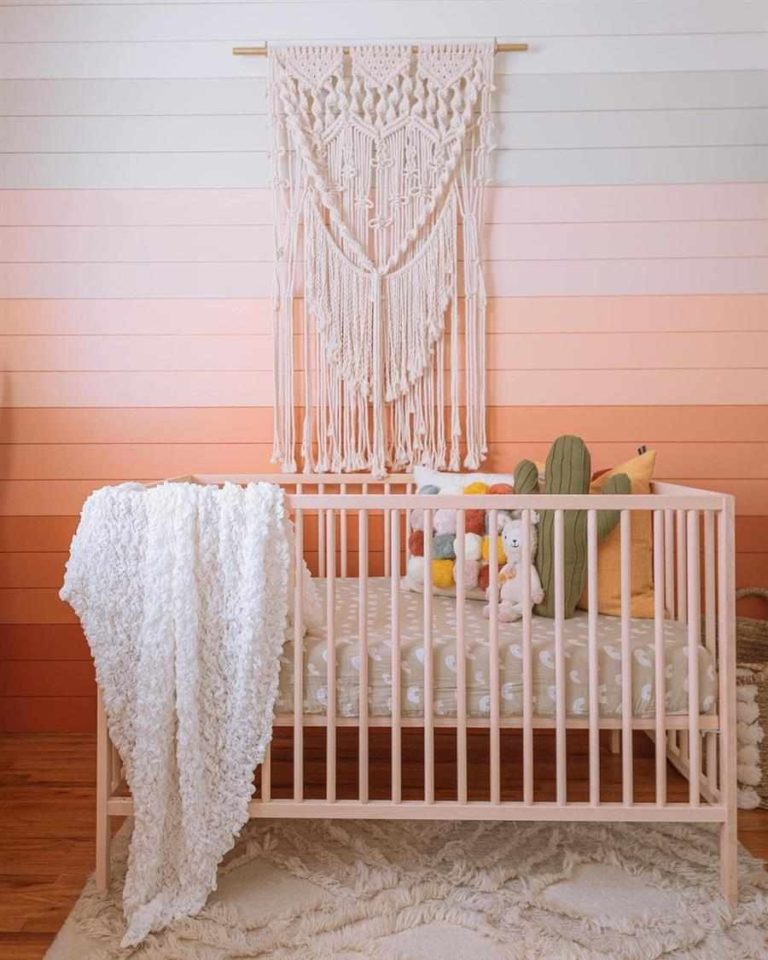 30 - Incredible macrame work to decorate baby's room