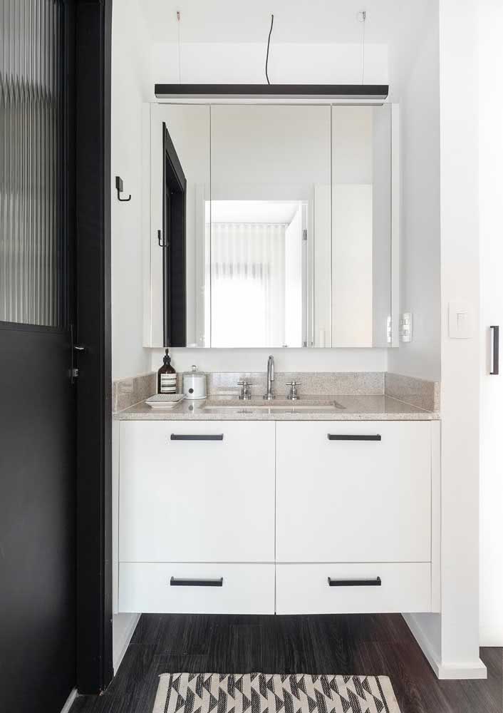 50 - Simple, beautiful and functional granite bathroom countertop.