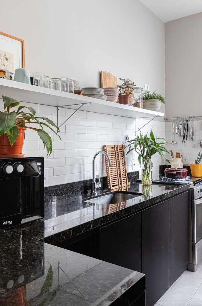 9 - Black granite countertop for kitchen modern and sophisticated.