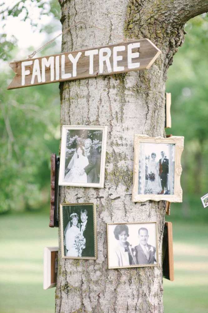17. What do you think about making a photo panel on the tree trunk? Do you want something more appropriate than that to represent the family tree?