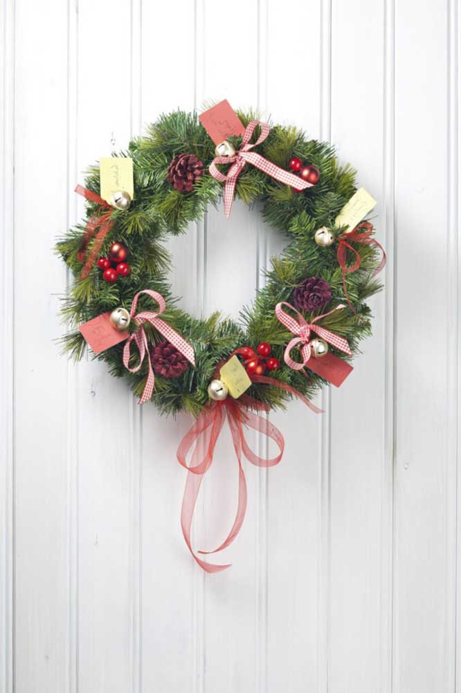 Classic Christmas Elements Are Incorporated Into Wreaths