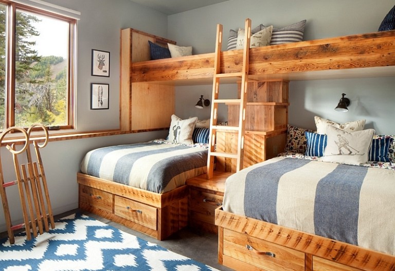 35 Awesome Rustic Style Kid’s Bedroom Design Ideas