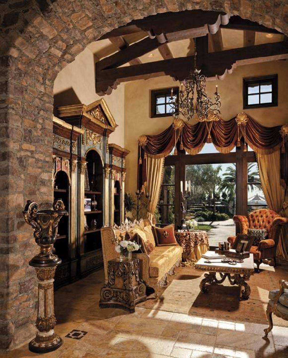 Tuscan Inspired Living Room - Image to u